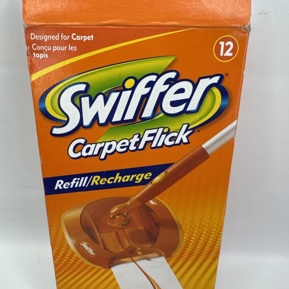 Swiffer Carpet Flick Refill 12 Cleaning Cartridges Carpet Sweeper Refills NOS